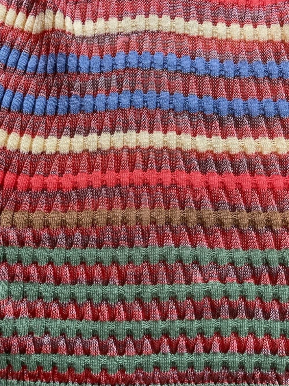 Missoni Rainbow Ribbed V-Neck Knit Tank — Red, Green, Blue, Yellow Sz 8 womans - Picture 9 of 9